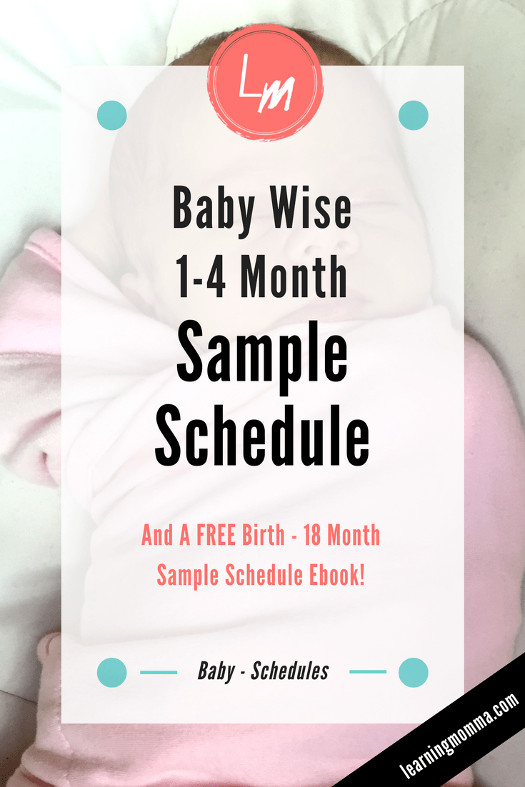 1-4 Month Baby Schedule, 1-4 Month Baby Wise Schedule