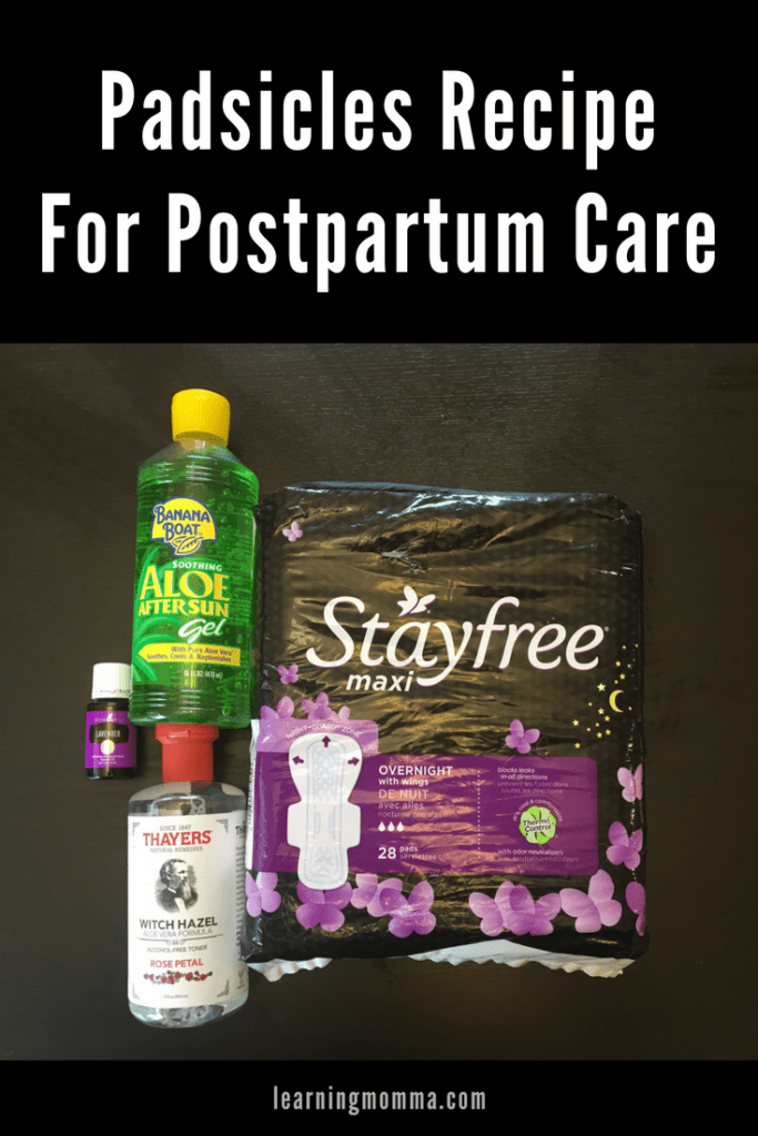 Getting Ready For Baby - Padsicles Postpartum
