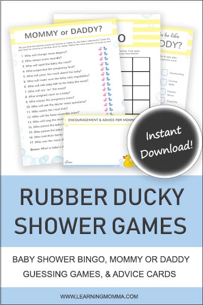 Rubber Ducky Baby Shower Games