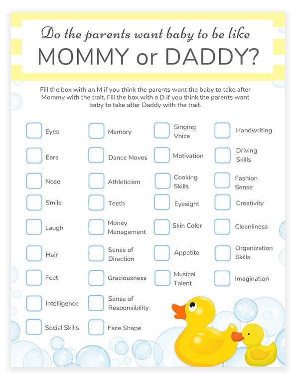 Rubber Duck ABC Baby Items Shower Game Rubber Duckie Duck Baby Shower Games Baby Abc Game INSTANT DOWNLOAD Ducky Baby Shower