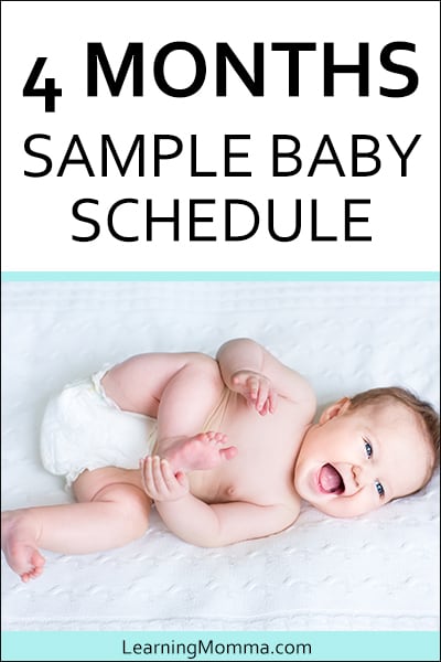 4 month old schedule babywise