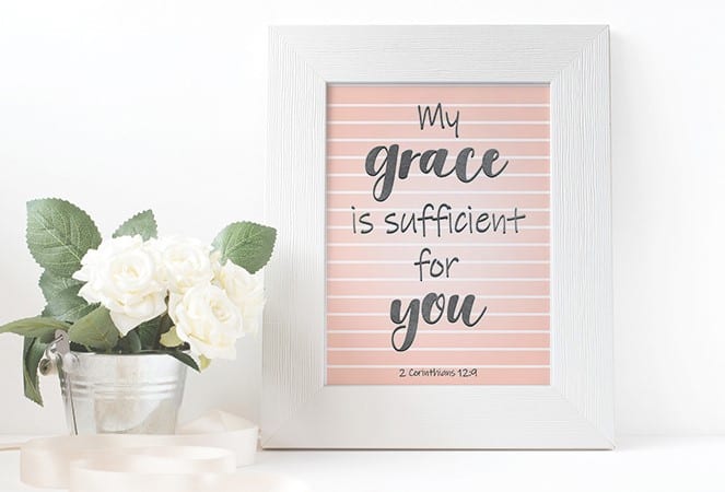 Handlettered Bible Verse for Bathroom Calligraphy Print Printable Scripture Wall Art Modern Black and White Bible Verse 2 Samuel 22:27