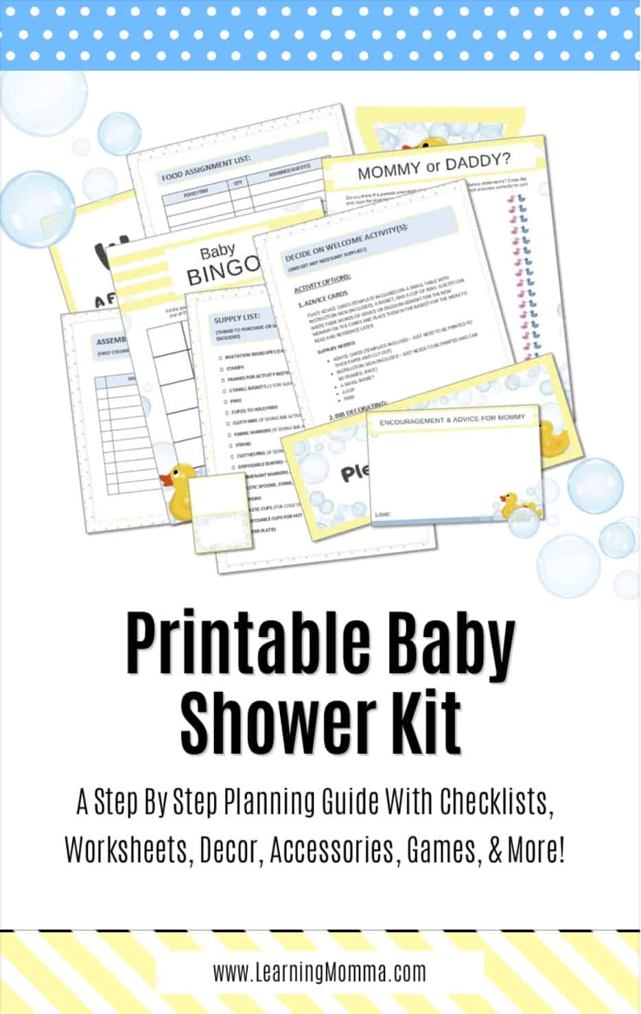 How To Plan A Baby Shower The Complete Printable Baby Shower Kit