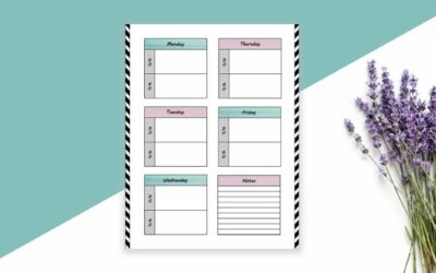 Free Stay At Home Mom Weekly Task Planning Printable