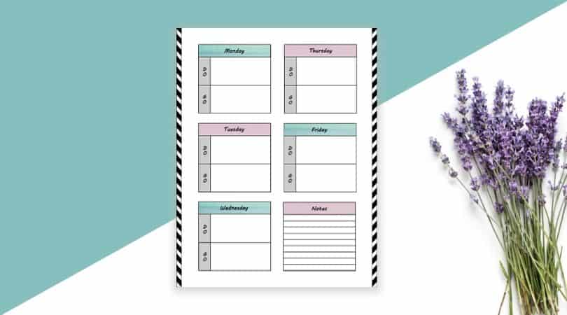 Free Stay At Home Mom Weekly Task Planning Printable
