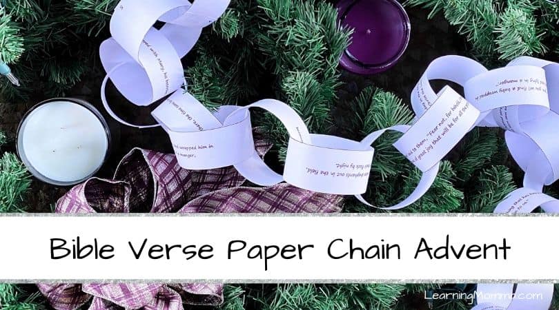 DIY Christmas Countdown For Kids – Bible Verse Advent Calendar Chain