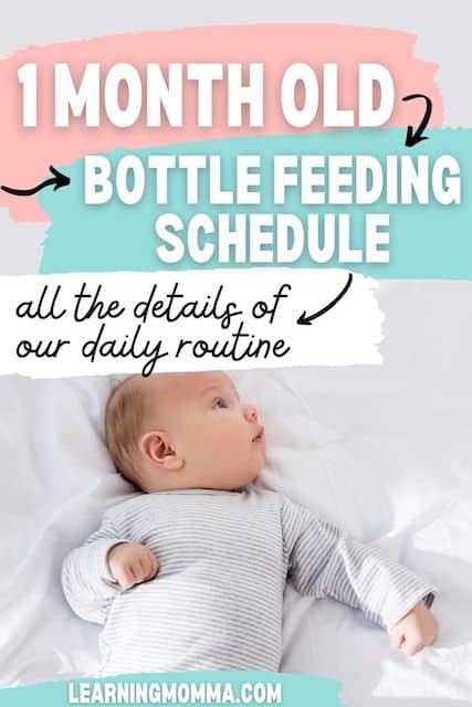 4-8 Weeks Bottle Feeding Schedule PIN Image