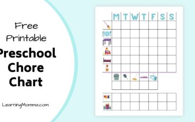 Free Printable Chore Chart For 4 Year Olds – With Pictures!