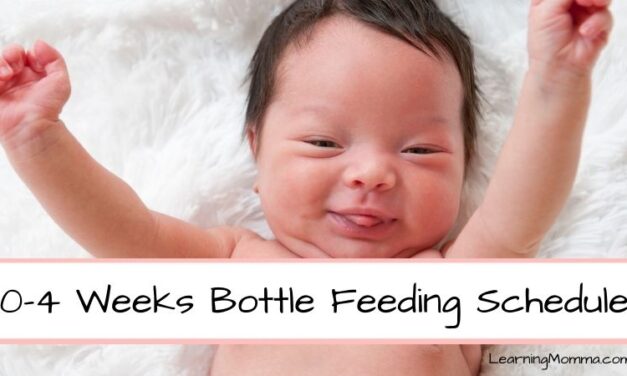 Our Newborn Bottle Feeding Schedule – Month 1 (0-4 weeks)