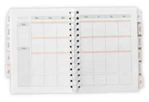 planner displaying weekly calendar